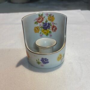 Floral bone china  Candle Holder